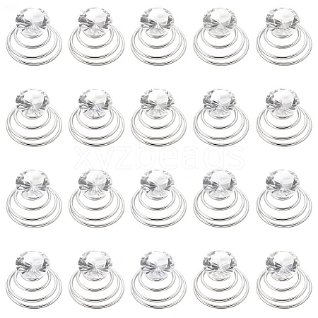 60Pcs Spiral Hair Pin Coil Iron Hair Accessories OHAR-SP0001-11-1