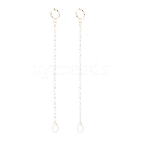 Creative Round Plastic Pear Beads Earring Strap EJEW-JE04693-1