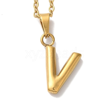 Vacuum Plating 201 Stainless Steel Necklaces NJEW-H033-01G-V-1