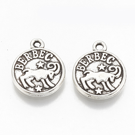 Tibetan Style Alloy Charms TIBE-Q084-03AS-LF-1