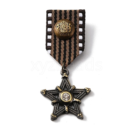 Retro British Preppy Style Alloy with Iron Pendant Lapel Pins FIND-WH0120-33A-1