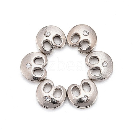 Letter Slider Beads for Watch Band Bracelet Making ALRI-O012-B-NR-1