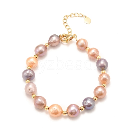 Natural Pearl Beaded Bracelets BJEW-D447-09G-01-1