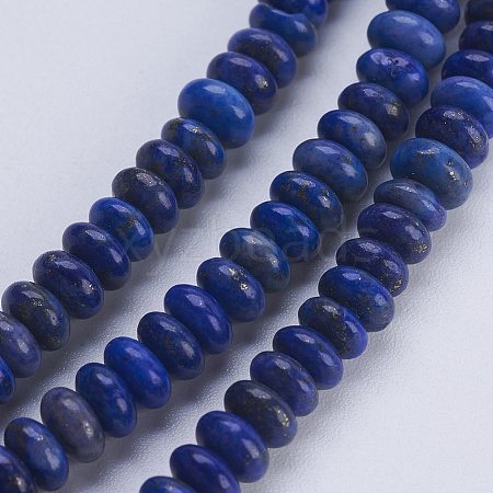 Natural Lapis Lazuli Beads Strands G-P354-10-4x2mm-1