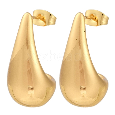 201 Stainless Steel Teardrop Stud Earrings EJEW-I309-21B-G-1