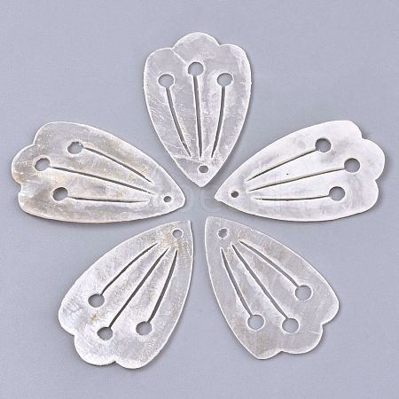 Natural Capiz Shell Pendants X-SHEL-N026-106-1