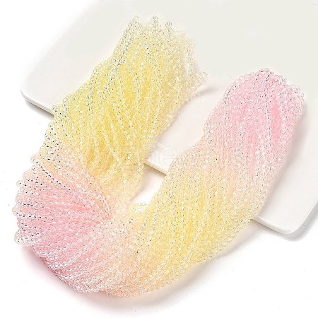 Transparent Painted Glass Beads Strands X1-DGLA-A034-T3mm-A25-1