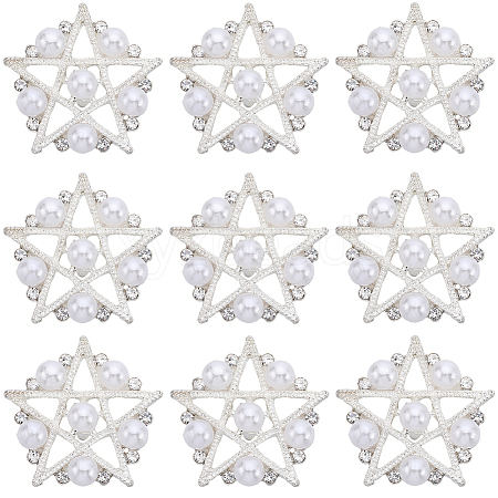 16Pcs Alloy Rhinestone Shank Buttons BUTT-GF0003-69-1