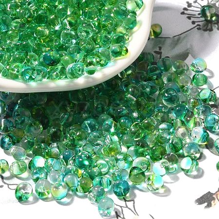 Transparent Baking Paint Glass Seed Beads SEED-P006-02B-16-1