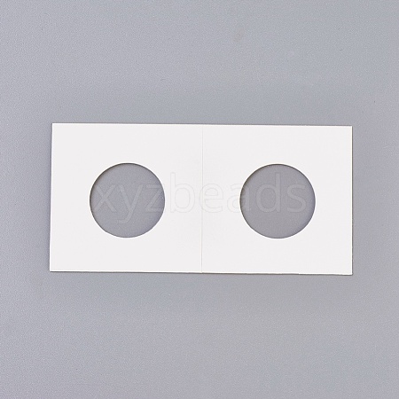 Cardboard Staple Type Coin Mylar Flip Holder Cover Case AJEW-WH0052-06C-1