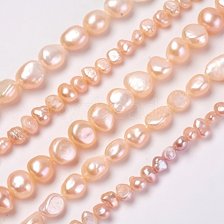 Natural Cultured Freshwater Pearl Beads Strands PEAR-L021-19A-01-1