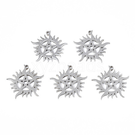 Non-Tarnish 201 Stainless Steel Pendants STAS-N098-052P-1