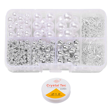 461Pcs Round Beads Kit for DIY Bracelet Making DIY-YW0004-45S-1