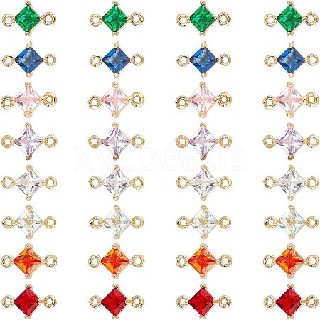 CHGCRAFT Transparent Glass Links Connectors GLAA-CA0001-08-1