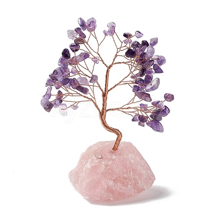 Natural Amethyst Tree Display Decoration DJEW-G027-08RG-01-1