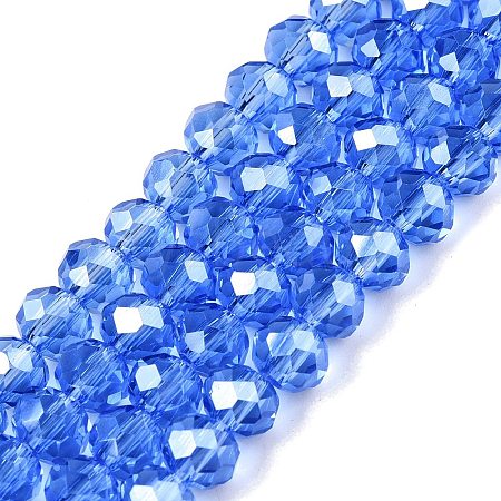 Electroplate Glass Beads Strands EGLA-A044-T6mm-A14-1