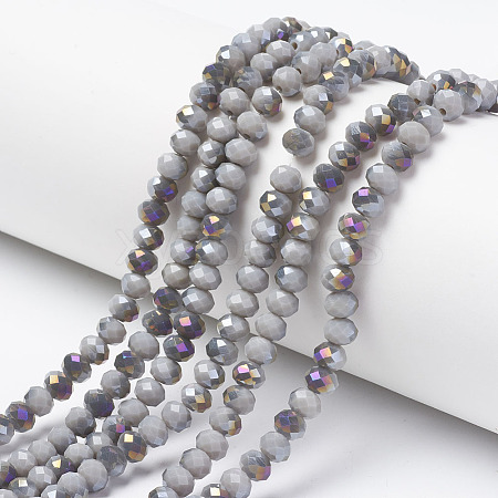 Electroplate Opaque Glass Beads Strands LS-EGLA-A034-P8mm-F15-1