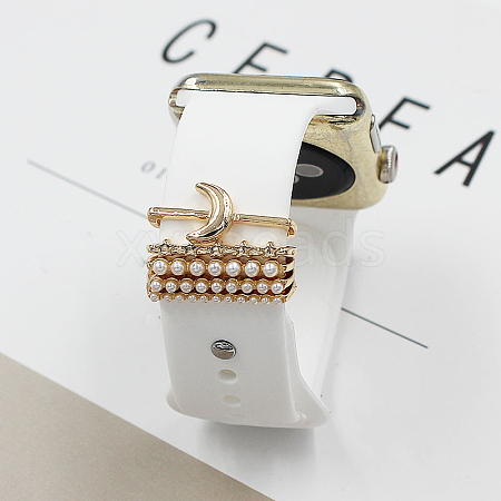 Moon & Star Alloy Watch Band Charms Set MOBA-PW0001-57-07-1