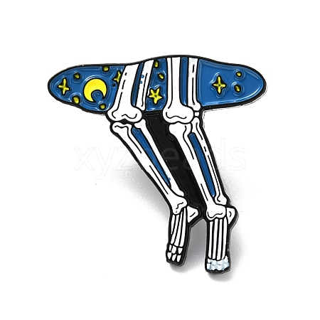 Skull Femur Enamel Pins JEWB-G013-A03-1