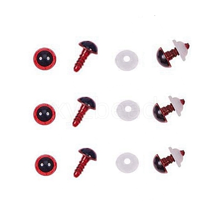 Craft Plastic Doll Eyes DIY-WH0015-8mm-A01-1