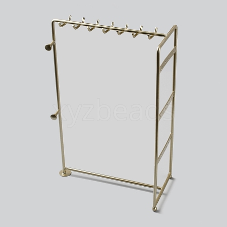 Iron Jewelry Display Stands ODIS-WH0038-66G-1