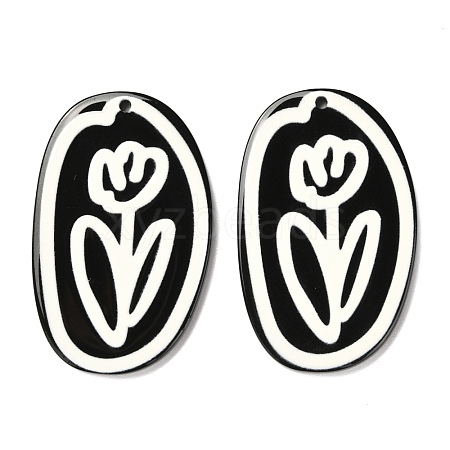 Opaque Acrylic Pendants SACR-L003-05-1