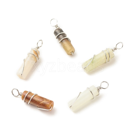 Natural Jade Pendants PALLOY-JF01575-06-1