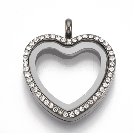 Alloy Magnetic Locket Pendants PALLOY-T052-11B-1