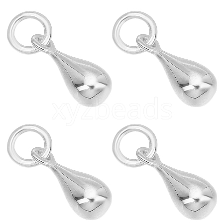 4Pcs 925 Sterling Silver Teardrop Charms STER-AR0001-11-1