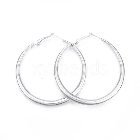 201 Stainless Steel Big Hoop Earrings for Women EJEW-N052-04E-01-1