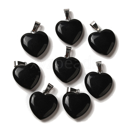 Natural Obsidian Pendants X-G-Q438-24-1