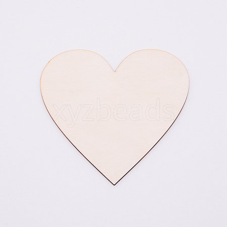 Unfinished Wood Heart Cutout Shape WOOD-WH0101-37A-1