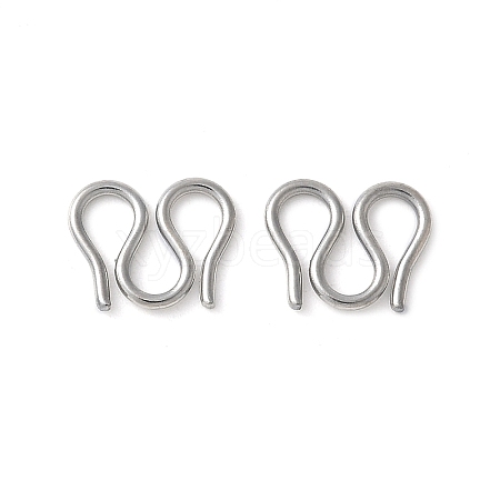 304 Stainless Steel S-Hook Clasps STAS-Z124-04C-P-1