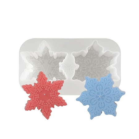 Christmas Theme DIY Snowflake Shape Silicone Candle Molds SIMO-P010-B02-1