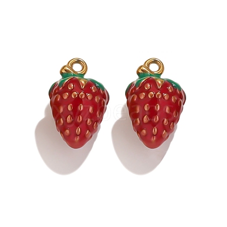304 Stainless Steel Enamel Charms STAS-P402-02D-01-1
