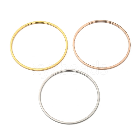 3Pcs 304 Stainless Steel Polishing Plain Bangles Kit BJEW-G695-02B-1