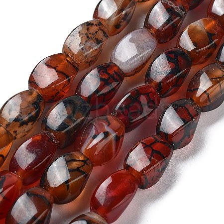 Natural Dragon Veins Agate Beads Strands G-G172-01P-1