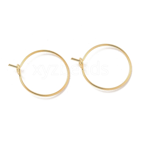 Brass Hoop Earring Findings KK-H503-33G-01-1