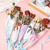 Bowknot Print Transparent PE Cone Flower Sleeves ABAG-FZC0002-001F-4