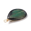 Natural Crackle Agate Pendants PALLOY-JF01867-03-4