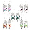 5Pairs 5 Colors Alloy & Synthetic Turquoise Chandelier Earrings EJEW-JE06339-01-2