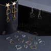 80Pcs 8 Styles Zinc Alloy Linking Rings FIND-GA0004-09-5