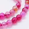 Faceted Natural Agate Beads Strands G-F561-6mm-D03-3