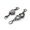 Alloy Crystal Rhinestone Magnetic Clasps ALRI-YW0001-10B-2