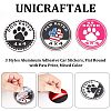 Unicraftale 3Pcs 3 Styles Aluminum Adhesive Car Stickers AJEW-UN0001-76-5