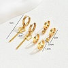 Stylish Stainless Steel Heart Tassel Earring Sets BH4978-1