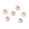 Brass Micro Pave Clear Cubic Zirconia Beads ZIRC-P091-05B-RS-1