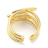 Brass Open Cuff Ring RJEW-C033-06G-3