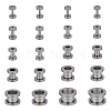 DICOSMETIC 20Pcs 10 Size 304 Stainless Steel Ear Plugs Gauges EJEW-DC0001-29-1