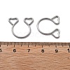 304 Stainless Steel Heart Clip on Nose Rings AJEW-A062-01B-P-4